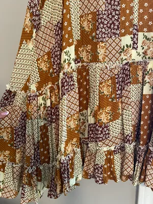 These Three Boutique Fall Patchwork Mini Dress thumbnail 2