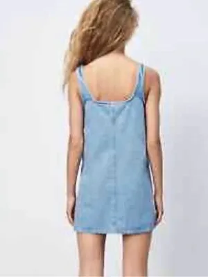 Zara Blue Denim Dress thumbnail 3