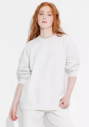 Wild Fable Women's Oversized Pullover Sweatshirt Gray Size XL NWT thumbnail 1