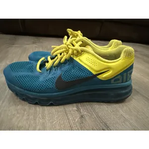 Nike Air Max‎ 2013 Women's Size 8.5 Running Shoes Teal Yellow thumbnail 7