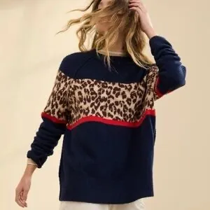 Aerie Cheetah Sweater Oversized thumbnail 1