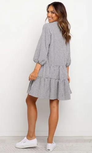 Petal & Pup loose Fit Gingham Checkered Dress Women’s M/L thumbnail 2