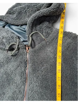 Women's Forever 21 Teal Sherpa Fleece Quarter-Zip Hoodie Size L thumbnail 4