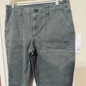 J.Crew Womens Gray Utility Patch Pocket Pants High Rise Slim Straight Size 8 thumbnail 3