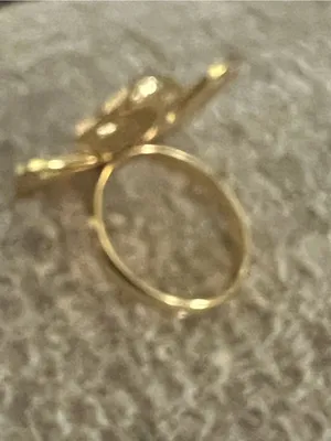 Women’s Gorgeous Pink & Gold Flower Design Statement Adjustable Ring Size 6-9 thumbnail 3