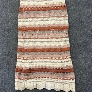 Boho Knit Midi Dress /Fall‎ Crochet Style Perfect for Thanksgiving Gatherings 🍂 thumbnail 12