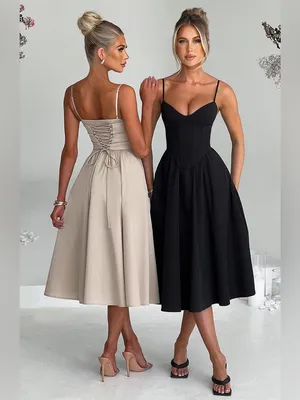 Babyboo Mariella Midi Dress in Black thumbnail 2