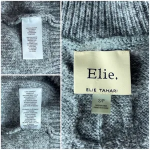 Elie Tahari Chunky Cable Knit Turtleneck Ski Sweater thumbnail 9