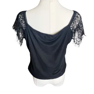 Dolls Kill Ribbon Lace Sleeve Crop Top thumbnail 3
