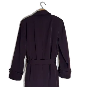 Vintage Jacqueline Ferrar Purple Trench Coat Women Size 12 Double Breasted +Belt thumbnail 12