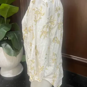 Anthropologie Floreat gold embroidered blouse size s thumbnail 5