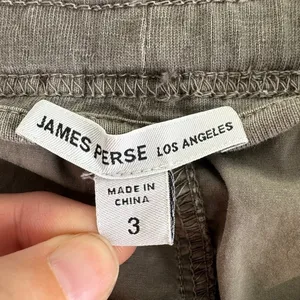 James Perse Utility Pant Large Green Cropped Drawstring Waist Casual Relaxed Fit thumbnail 9