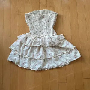 Princess Polly sun kiss frill pink floral mini strapless dress thumbnail 3