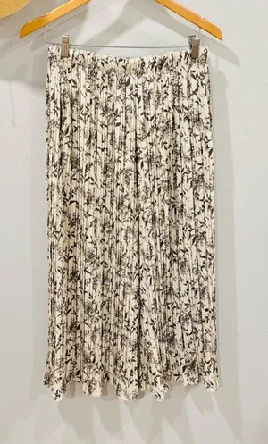 Stitch Fix Cream Alice Blue Pleated Palazzo Pants‎ taupe and cream color size M thumbnail 1