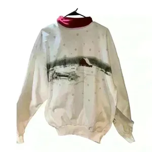 90s Nature Village View Oversized Sweatshirt Vintage Art Size XL Women thumbnail 8