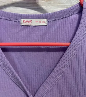 Romwe Purple Cropped Top thumbnail 4