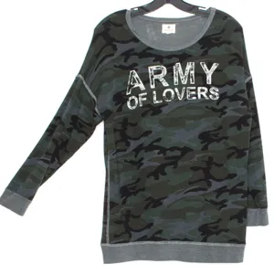 Sundry Camo Military Sweatshirt Army Of Lovers Oversized Athleisure Size 1 Small thumbnail 3