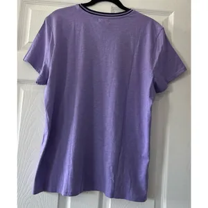 U.S. Polo Assn. Women's Crew Neck T-Shirt Purple Striped Collar Size XXL NWT thumbnail 3