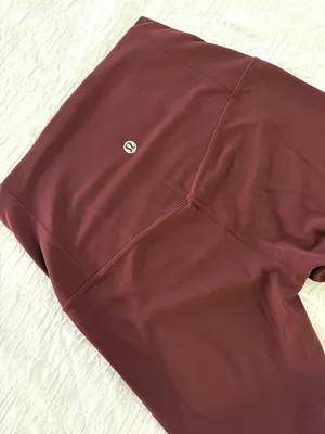 EXCELLENT Lululemon Unlimit High-Rise Tight 25" Red Merlot Nulu Yoga Leggings 4 thumbnail 9