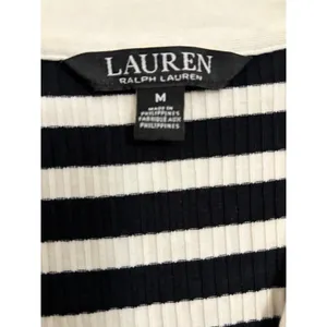 Lauren Ralph Lauren Black Label Striped Ribbed Knit Top Womens‎ M Casual Preppy thumbnail 2
