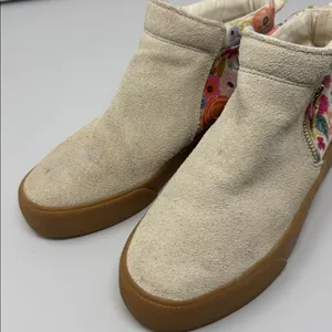 Rifle Paper Co x Keds Cooper Suede Zip Bootie Garden Party SZ 5.5 Tan Floral thumbnail 8