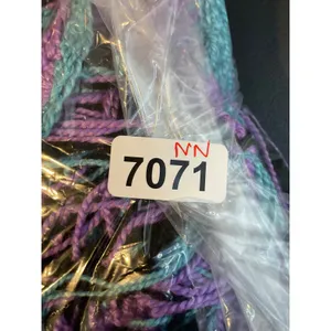 Womens Handmade OS Crochet Triangle Shawl Black Purple Aqua Fringe Boho Wrap thumbnail 4