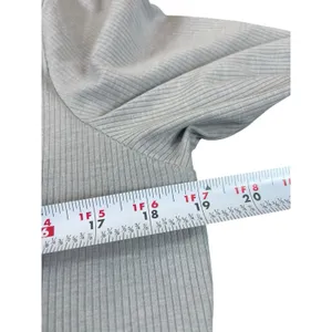 American Eagle XXL Bodysuit Gray Ribbed Long Sleeve Square Neck Henley NWT thumbnail 10