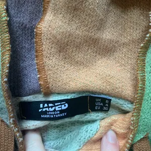 Jaded London oversized patchwork lightweight knitted hoodie wool blend 4 thumbnail 5
