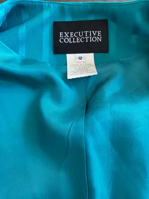 Executive Collection Vintage Teal Pinstripe Suit thumbnail 5