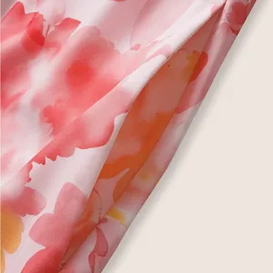 Watercolor Floral Ruffles Asymmetrical Hem Dress thumbnail 6