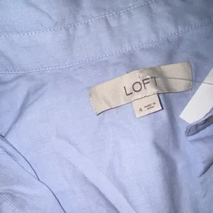 LOFT Light Blue Button-Down Shirt thumbnail 6
