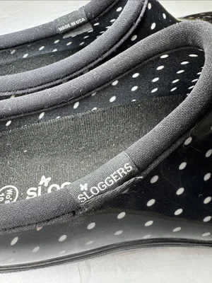 Sloggers Black and White Polka Dot Rain Clogs 10 outdoors gardening thumbnail 7
