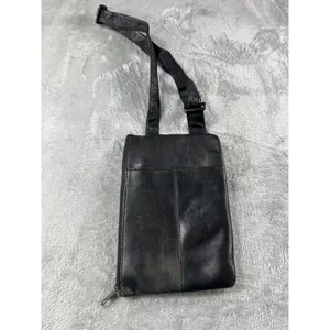 Hobo Vintage Y2K Black Leather Crossbody Bag Soft Slouchy Small Purse thumbnail 6