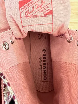 Converse Chuck Taylor All Star high top tweed sneakers pink thumbnail 9