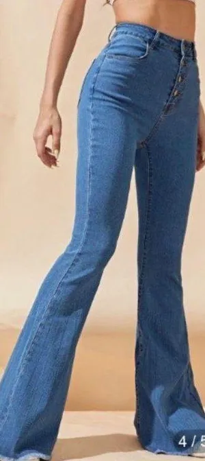 Sweet Look High waist button fly flare jeans Size 1 thumbnail 1