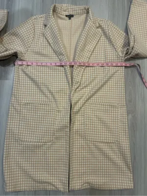Shinestar Blazer in Cream and‎ Tan thumbnail 7