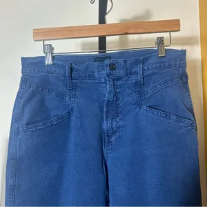 MOTHER The Breaker Crop‎ Jeans Eclipse Wash Blue Denim Size 28 (US 6) thumbnail 3