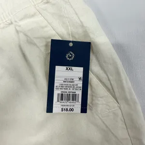 Universal Thread Womens XXL White Linen Blend Elastic Waist Patch Pocket Shorts thumbnail 2