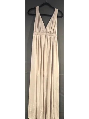 Show Me Your Mumu Womens L Ava Maxi Dress Champagne Blush Bridesmaid thumbnail 7