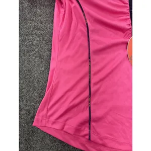 Greg Norman ML75 Play Dry Golf Polo Women Small Bright Pink Navy Ruched NWT thumbnail 6