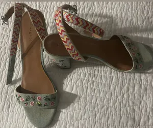 Indigo Rd. Denim Style Floral High Heel thumbnail 1