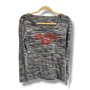 Georgia Bulldogs Space Dye Long Sleeve Tee NCAA Black Gray Red Graphic‎ Womens L thumbnail 2