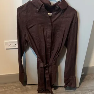 Banana Republic Dark Brown Shirt Dress thumbnail 2
