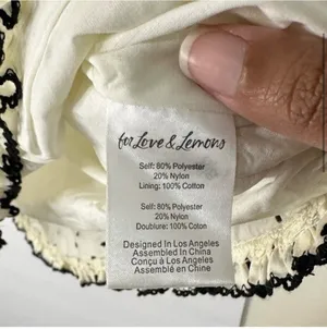 For Love and Lemons Eden Mini Dress tiny velvet flocked hearts thumbnail 5