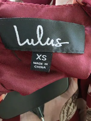 Lulus Into Bloom Burgundy Floral Print Maxi Dress size X Small thumbnail 13