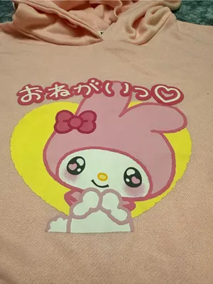 Sanrio Women’s Pink & Yellow My Melody Graphic Hoodie M thumbnail 2
