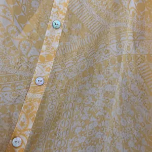 Sheer Yellow Tank with Lace Back thumbnail 2