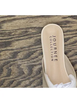 NWT Journee Collection Womens Knit Slip-On Aniee Mules ANIEE Beige Brown 7M thumbnail 14