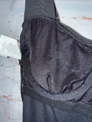 Womens NWT Black Ruched One-Piece swimsuit adjustable straps Small underwire bra thumbnail 10