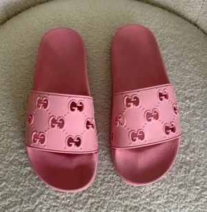 Pink Gucci Slides thumbnail 1